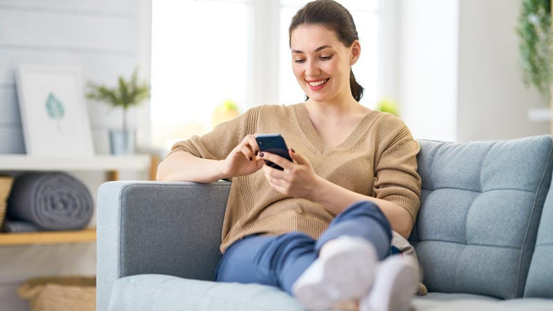 Woman smiling